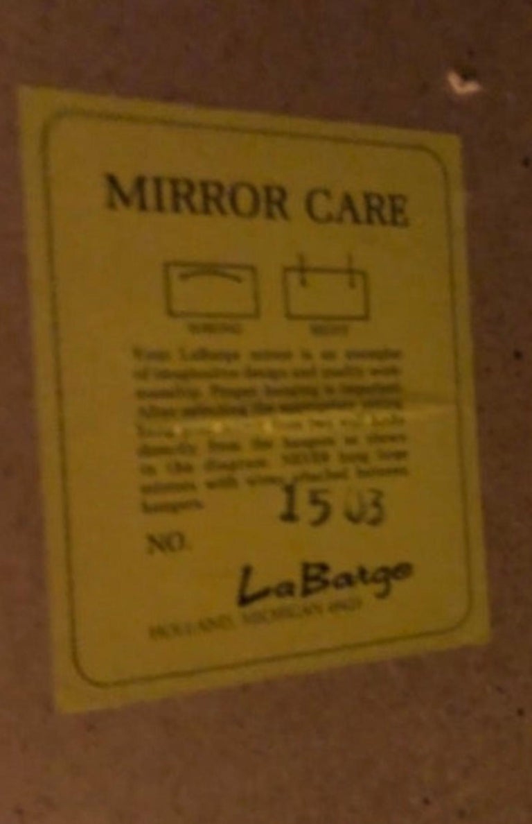 Labarge Gold Faux Bamboo Mirror For Sale at 1stDibs