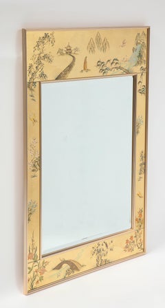 La Barge Gold Leaf Chinoiserie Mirror