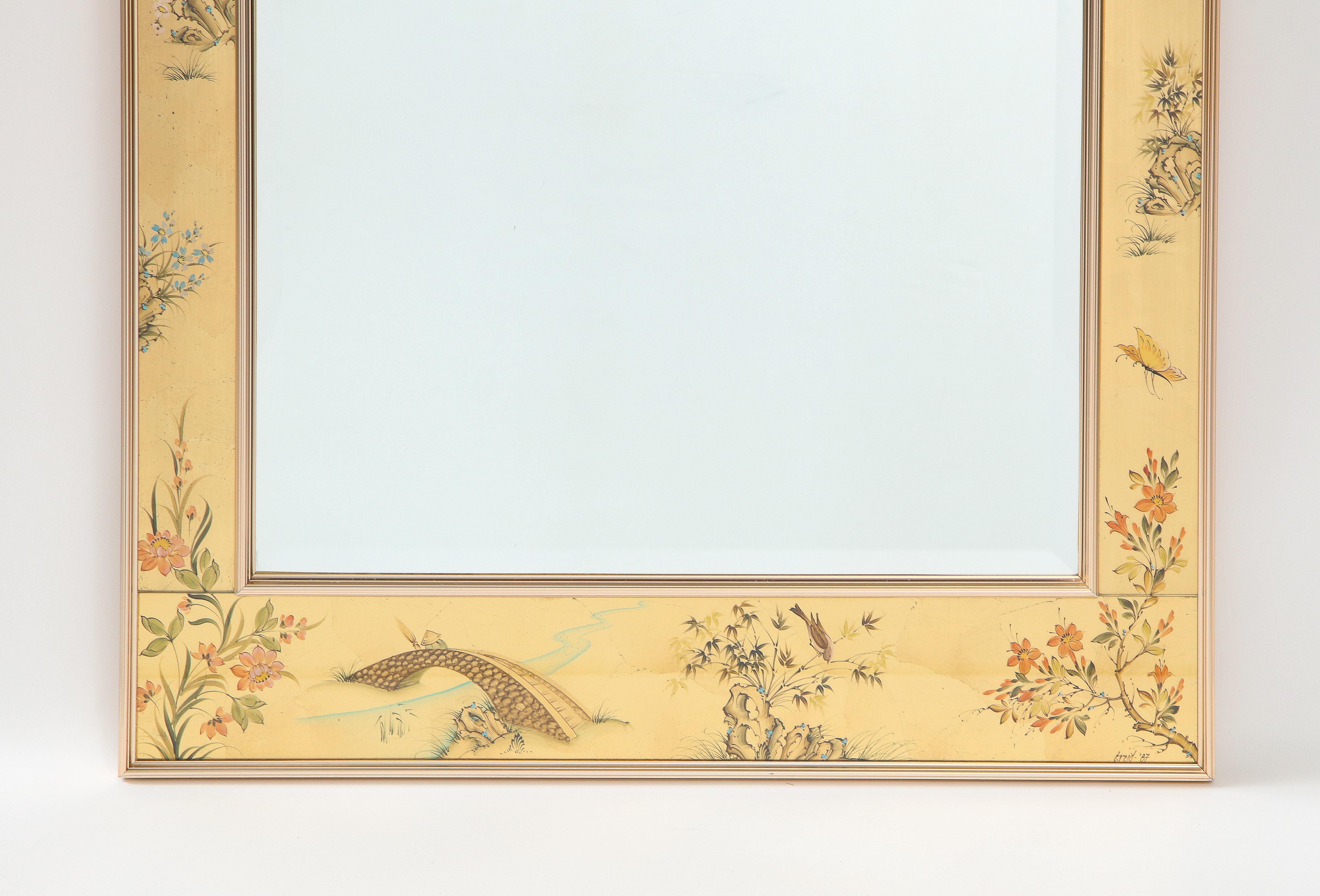 La Barge Gold Leaf Chinoiserie Mirror 1