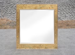 Specchio in vetro e alluminio in stile Chinoiserie dipinto al contrario e con foglia d'oro LaBarge