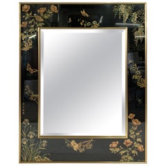 LaBarge Hand Painted Large Églomisé Mirror