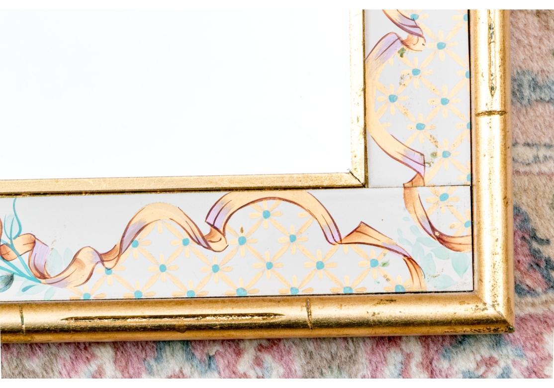 Americano Specchio da parete dipinto a mano LaBarge in vendita