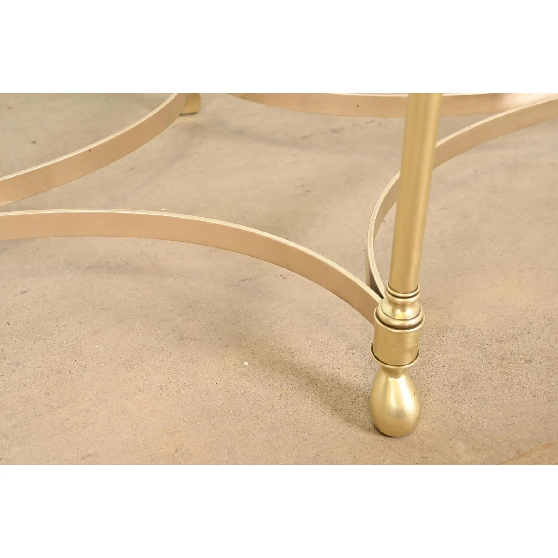 Labarge Hollywood Regency-Cocktailtisch aus Messing und Glas, ca. 1960er Jahre im Angebot 3