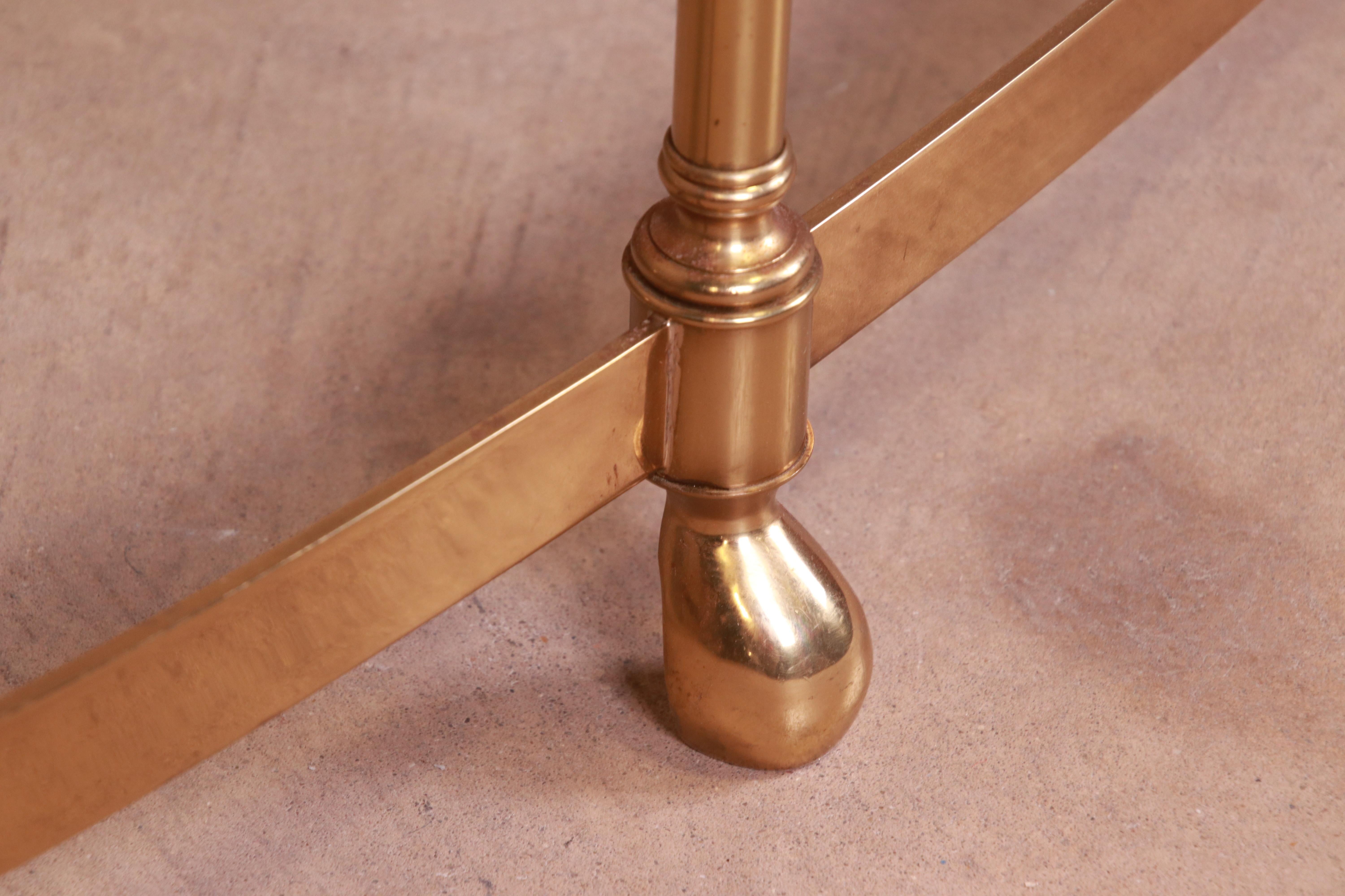 Labarge Hollywood Regency Brass and Glass Swan Motif Cocktail Table, Circa 1960s 3