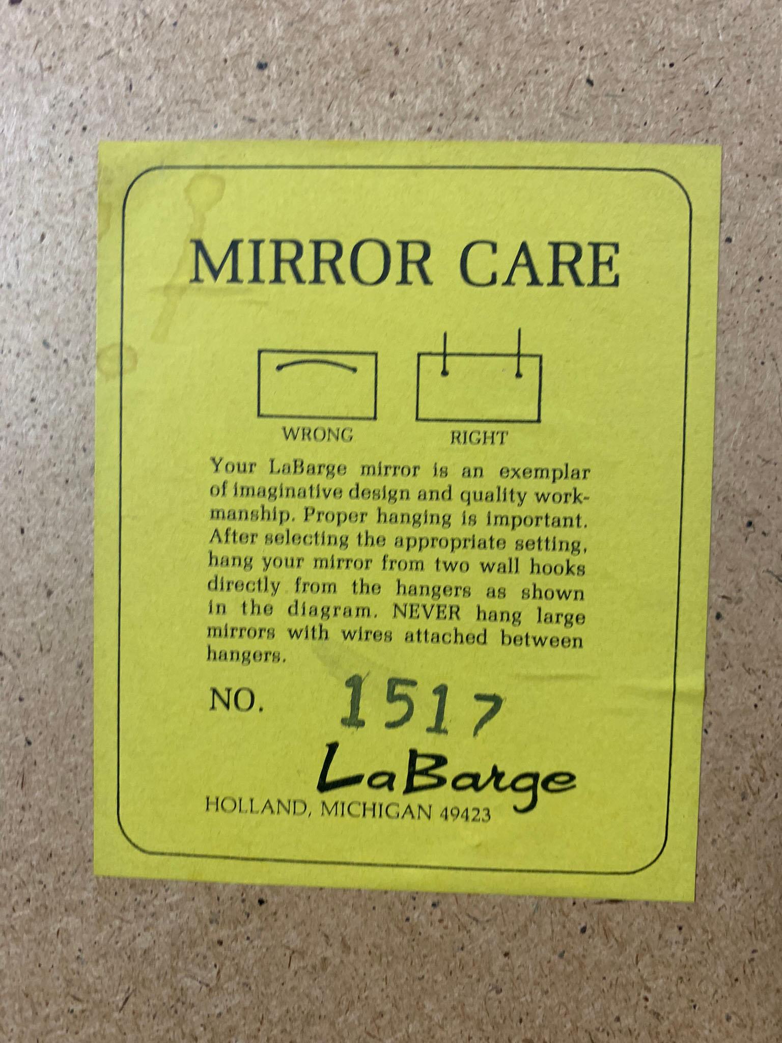 Labarge Spiegel aus vergoldetem Bambusimitat im Hollywood-Regency-Stil, ca. 1950er Jahre im Angebot 1