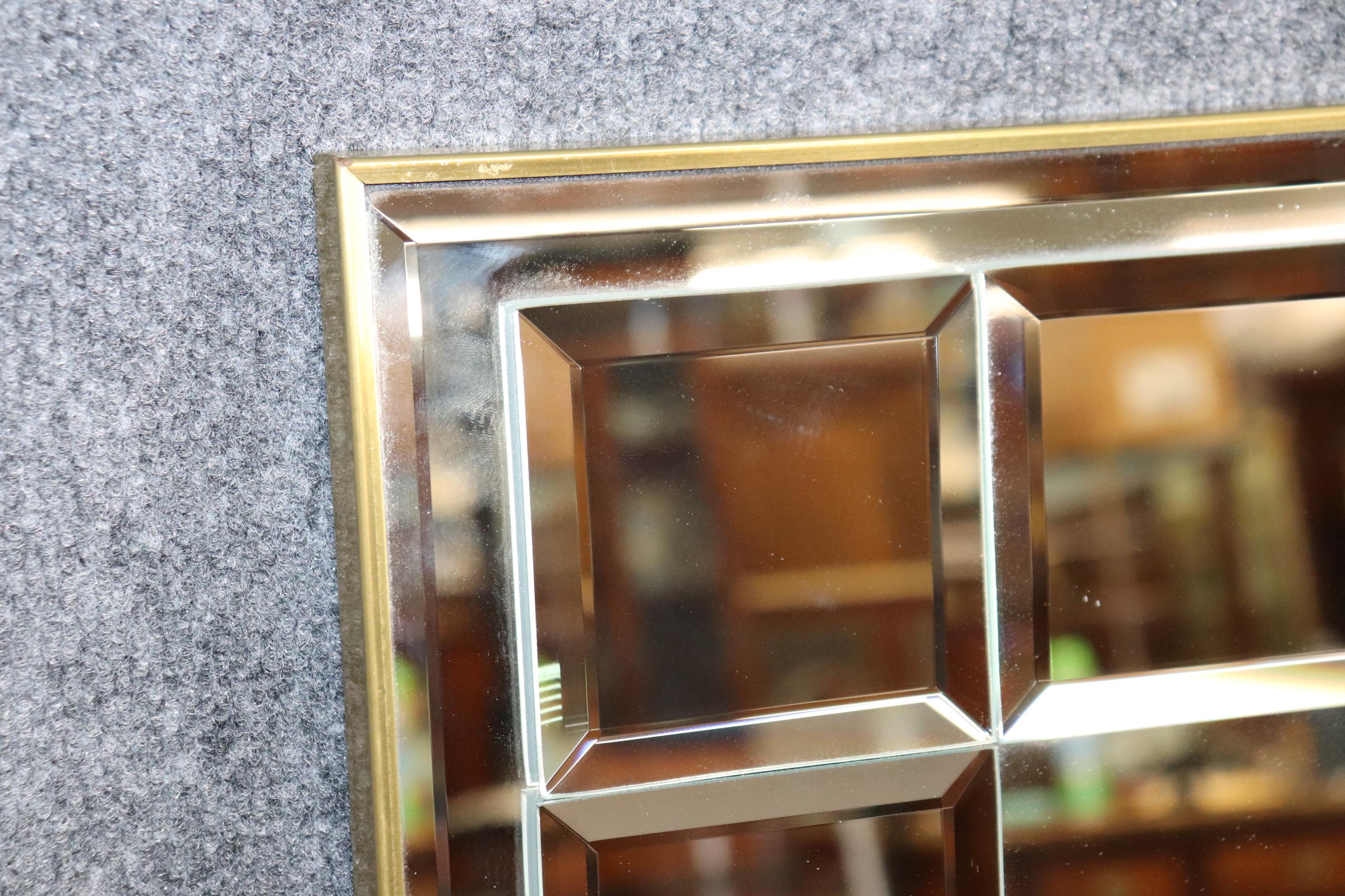 Italian LaBarge Hollywood Regency Style Multi-Faceted Rectangular Wall Mirror