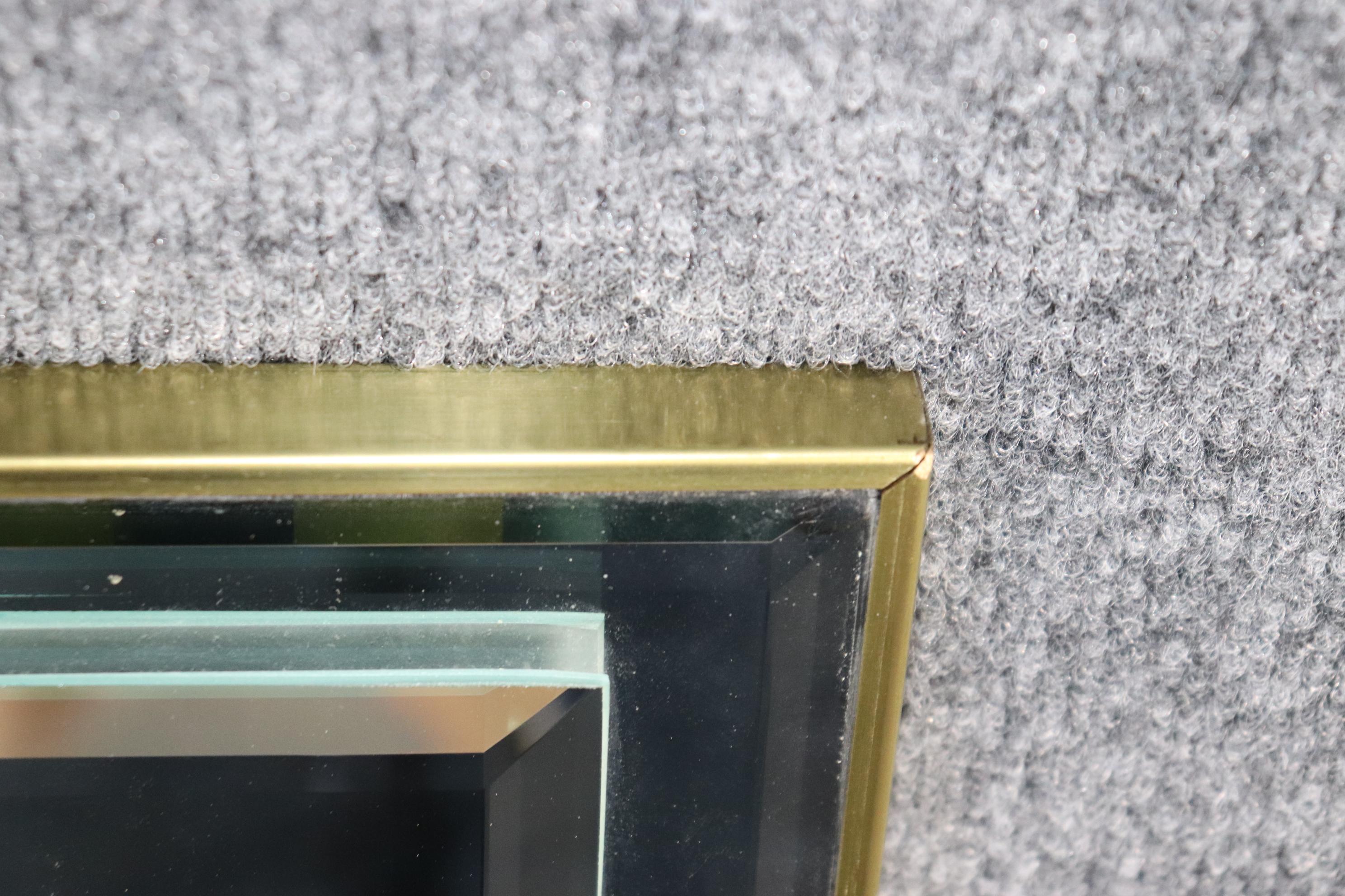Late 20th Century LaBarge Hollywood Regency Style Multi-Faceted Rectangular Wall Mirror