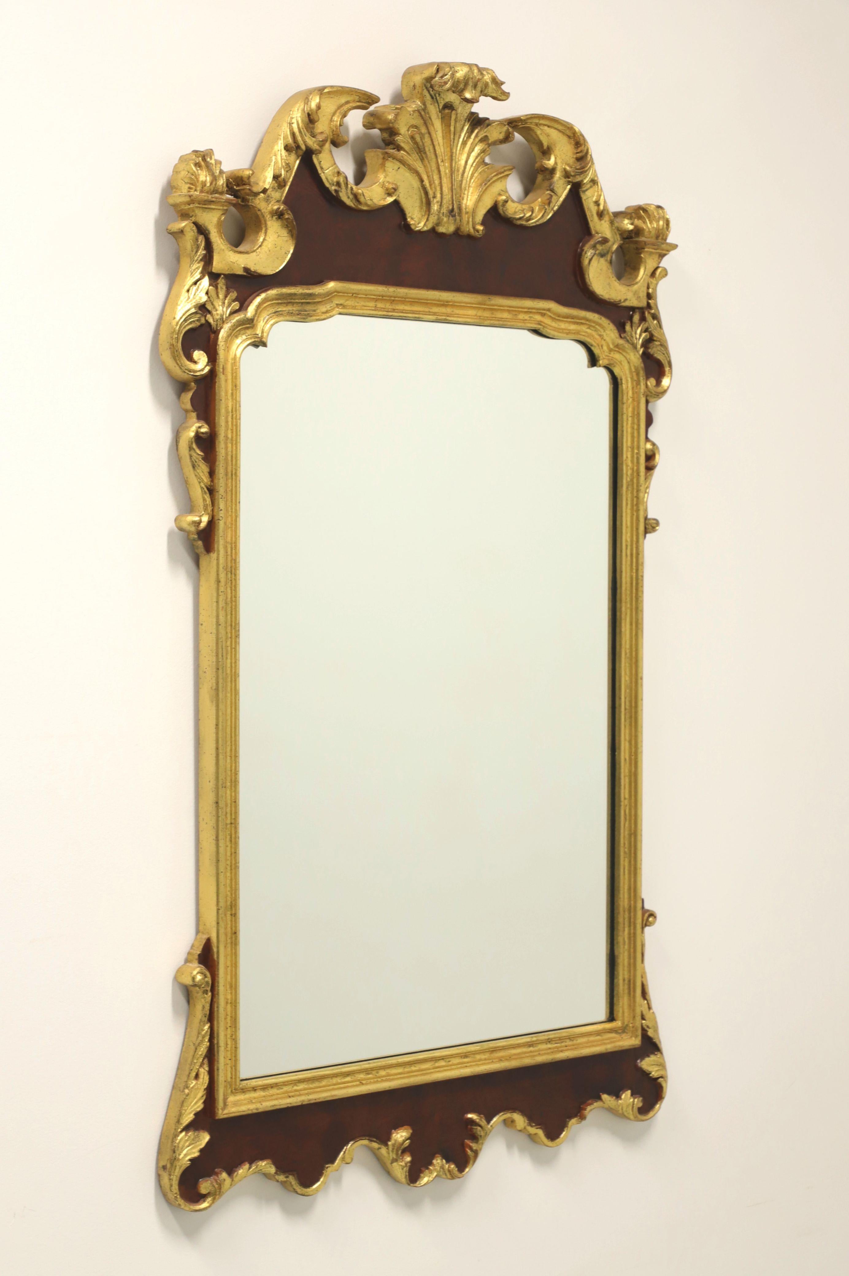 LABARGE Mahogany Gold Gilt French Provincial Style Wall Mirror For Sale 5