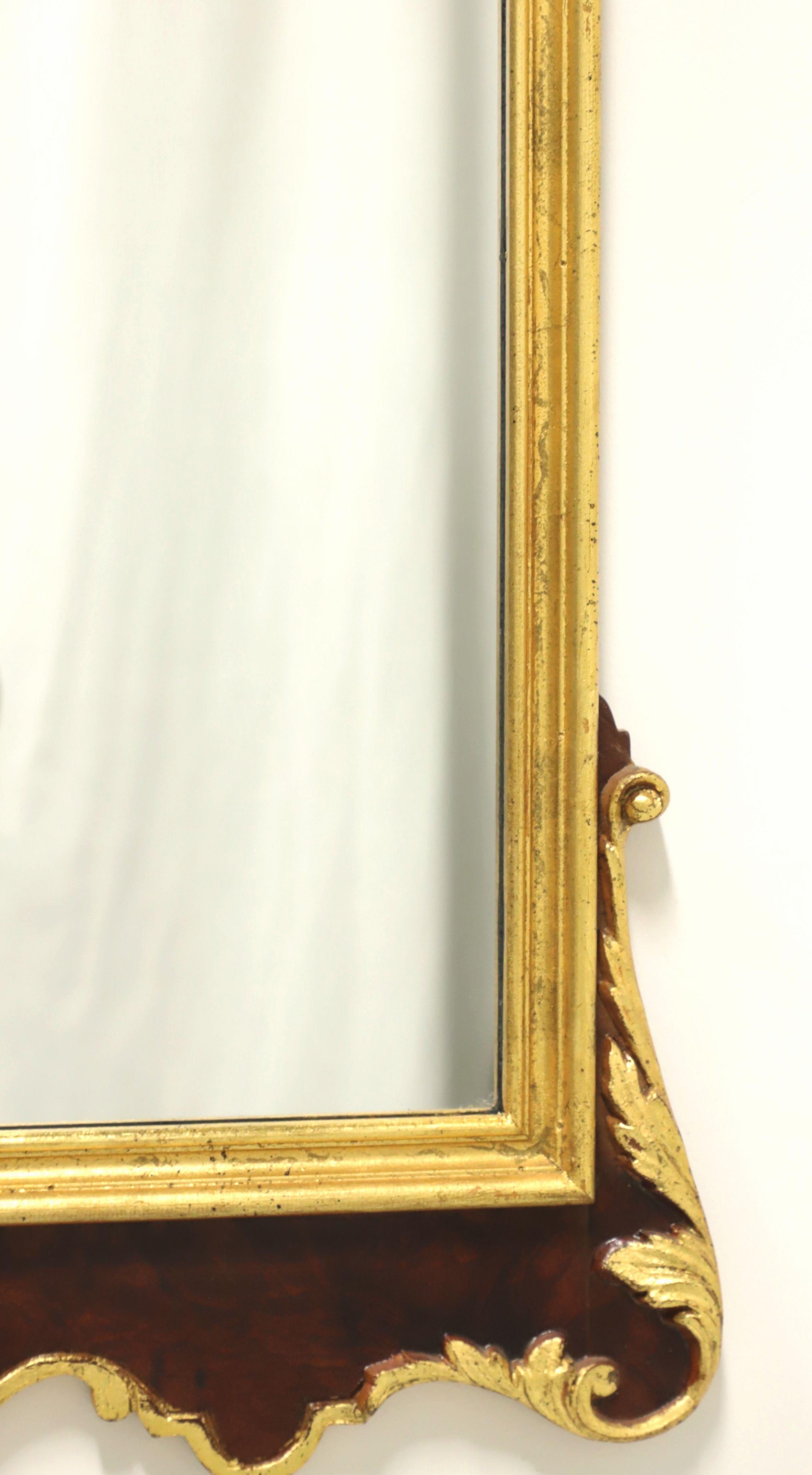 LABARGE Mahogany Gold Gilt French Provincial Style Wall Mirror For Sale 2