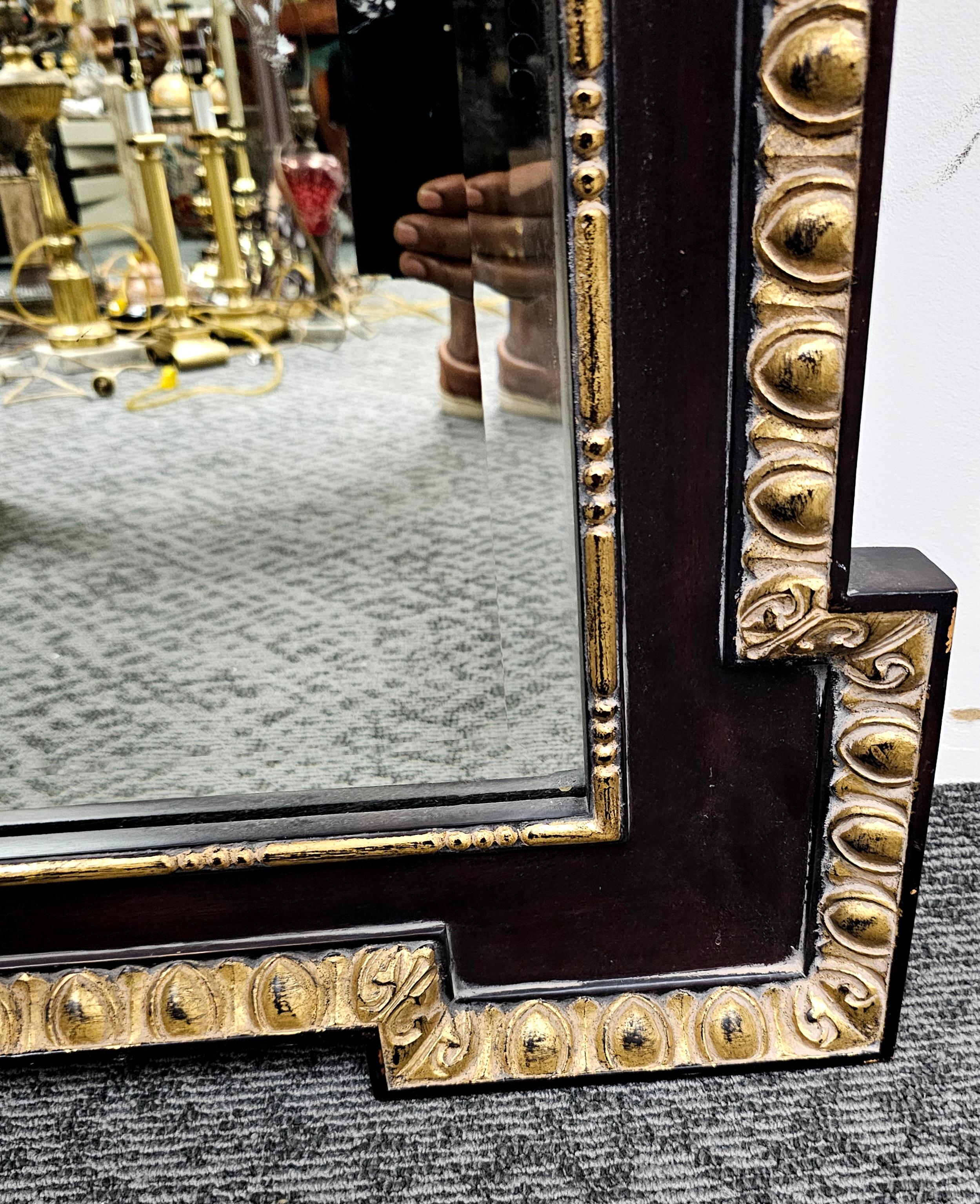 20ième siècle Labarge Miroir de style Napoléon III Patial doré et ébonisé en vente