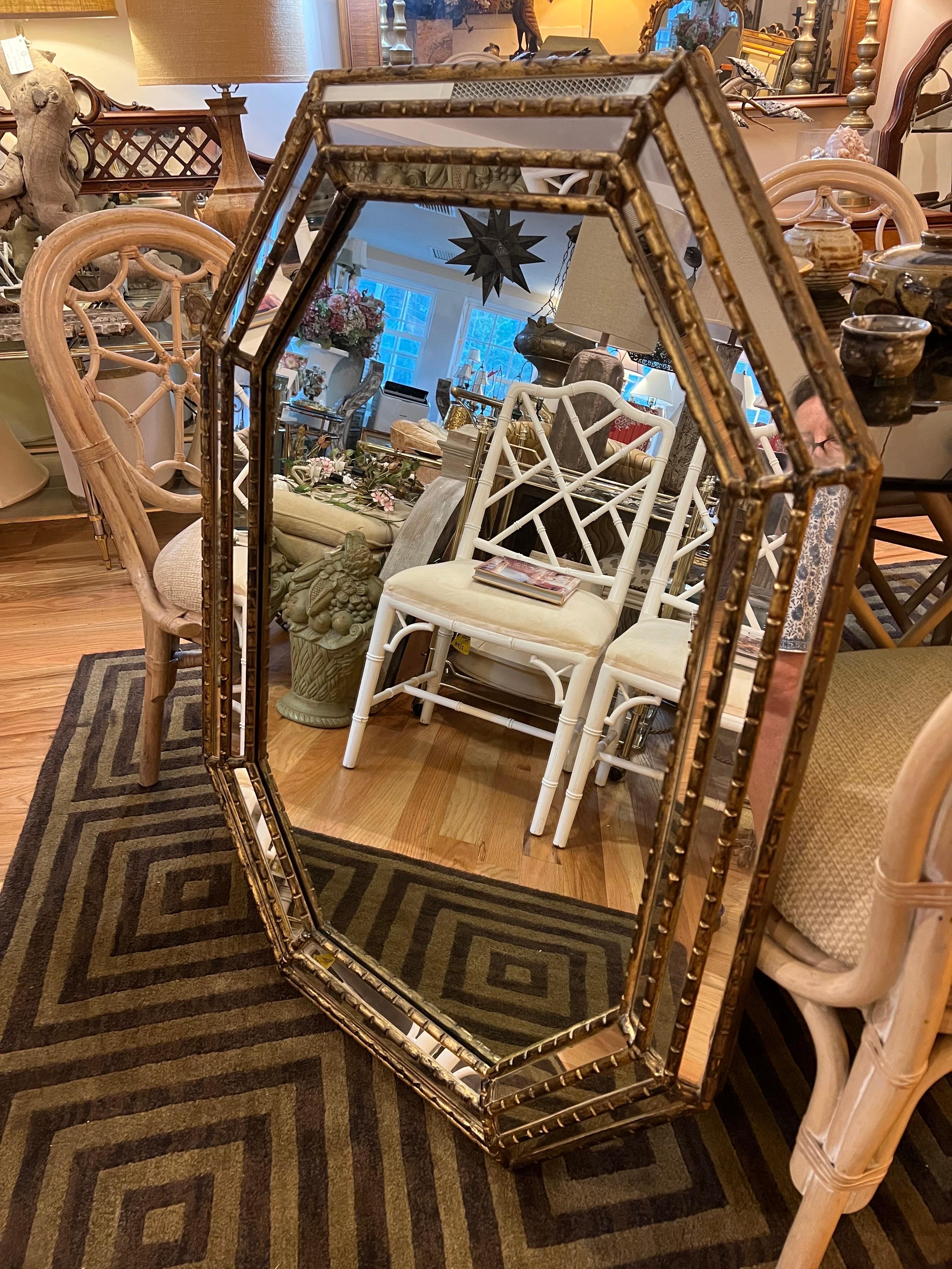 Labarge Style Octagonal Gilt Mirror 3