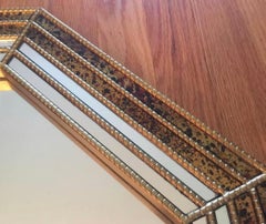 Labarge Miroir octogonal en laiton avec goutte d'huile ~ circa 1970