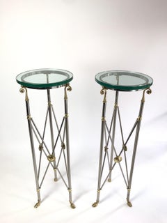 Labarge Pair of Hollywood Regency Tall Gueridon Pedestals