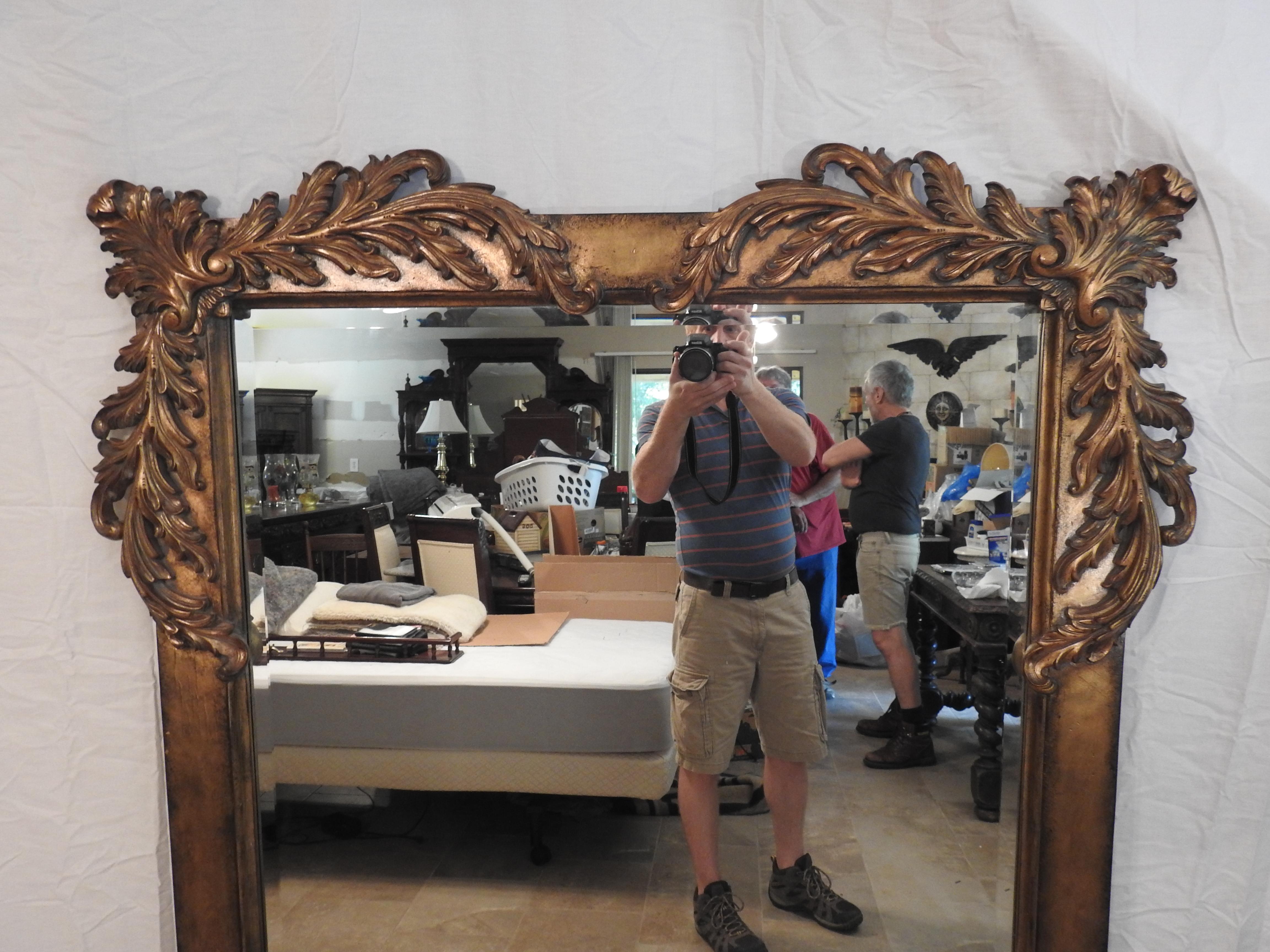 Gilt Labarge Rococo Style Mirror, 20th Century For Sale