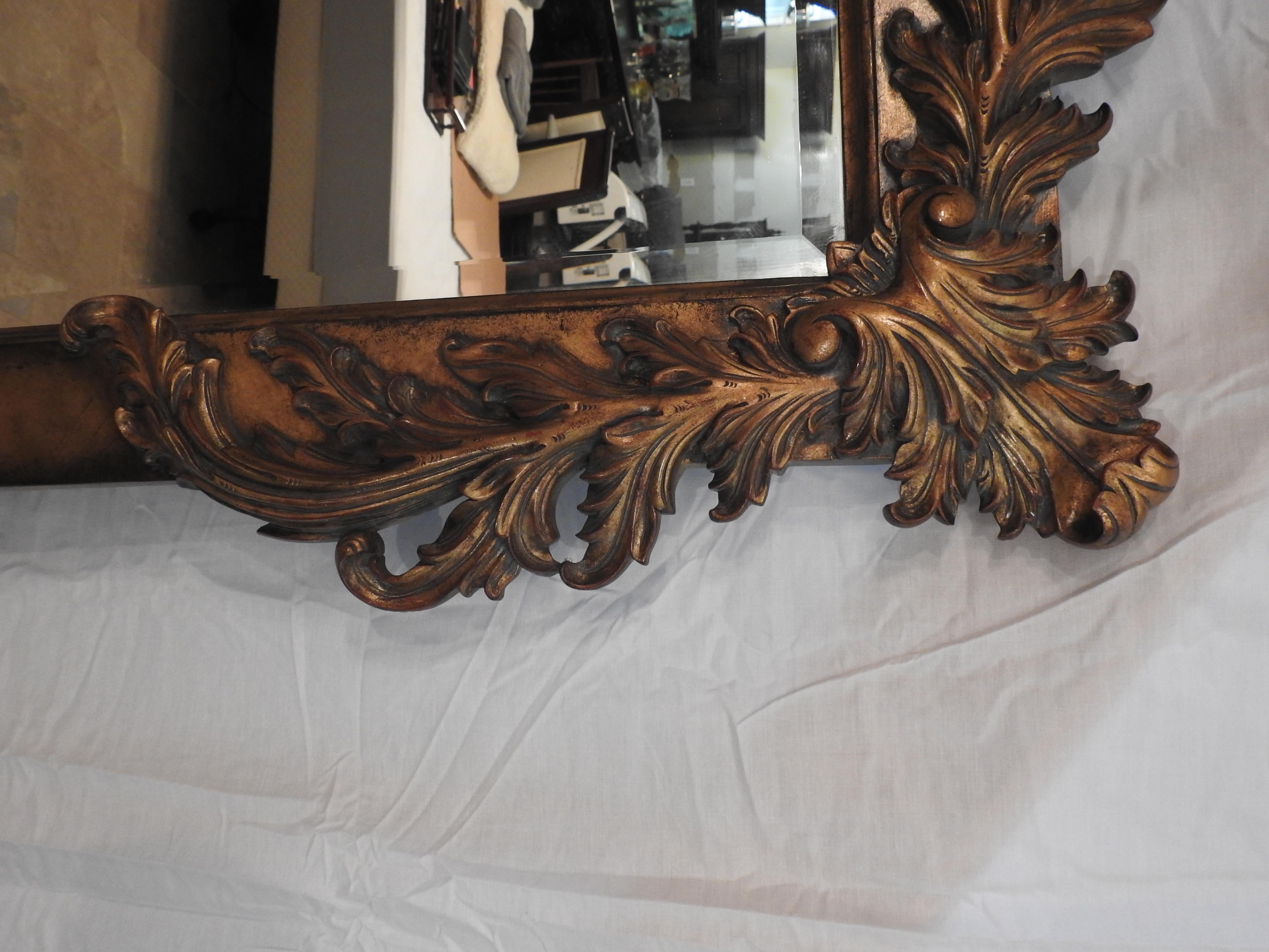 Labarge Rococo Style Mirror, 20th Century In Fair Condition For Sale In Cookeville, TN