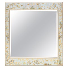LaBarge Silver Leaf Floral Motif Mirror