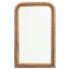 Labarge Miroir biseauté en bois argenté et doré