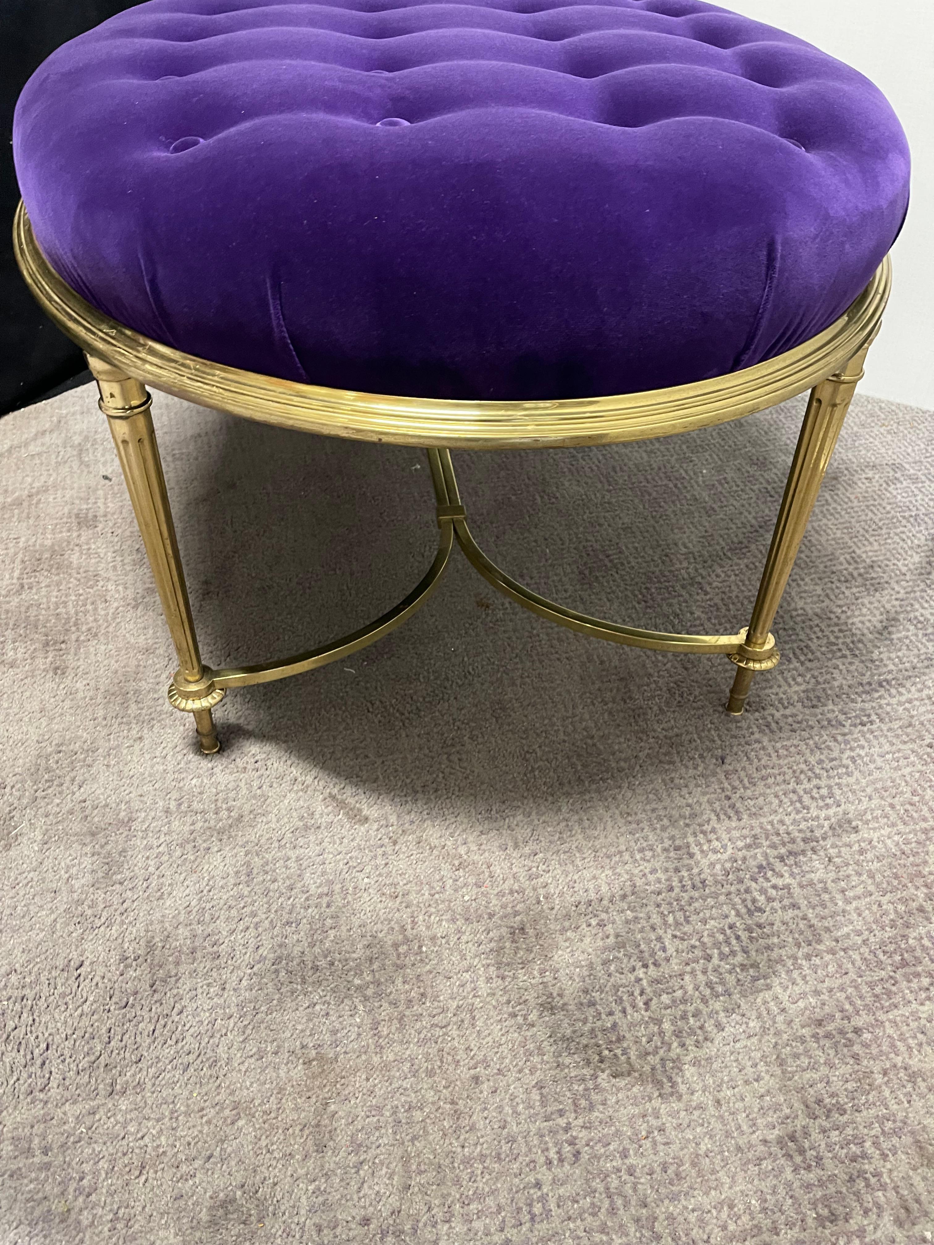 LaBarge Solid Brass Bench In Excellent Condition In New York, NY