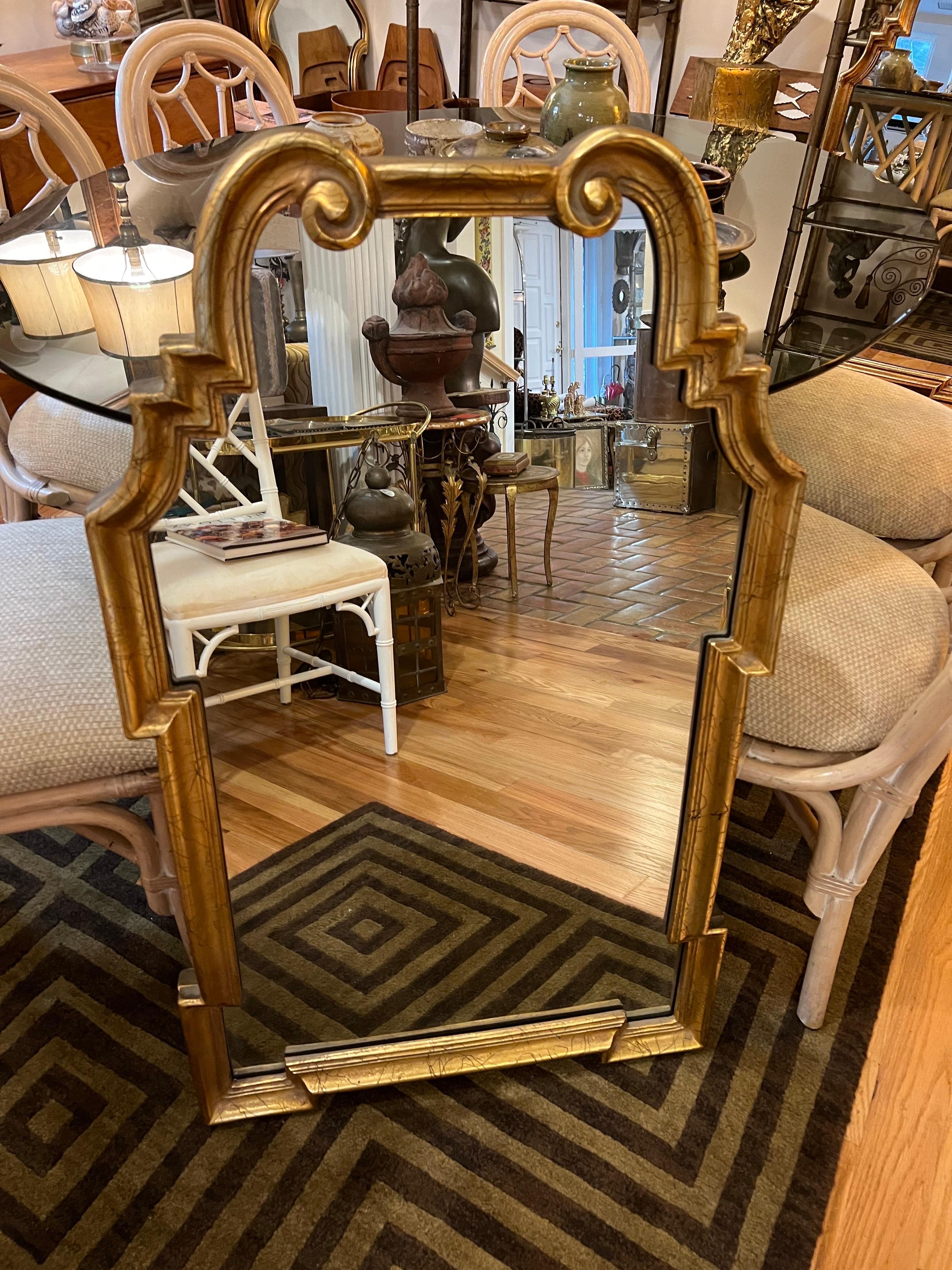 LaBarge Style Gold Leaf Wall Mirror For Sale 10