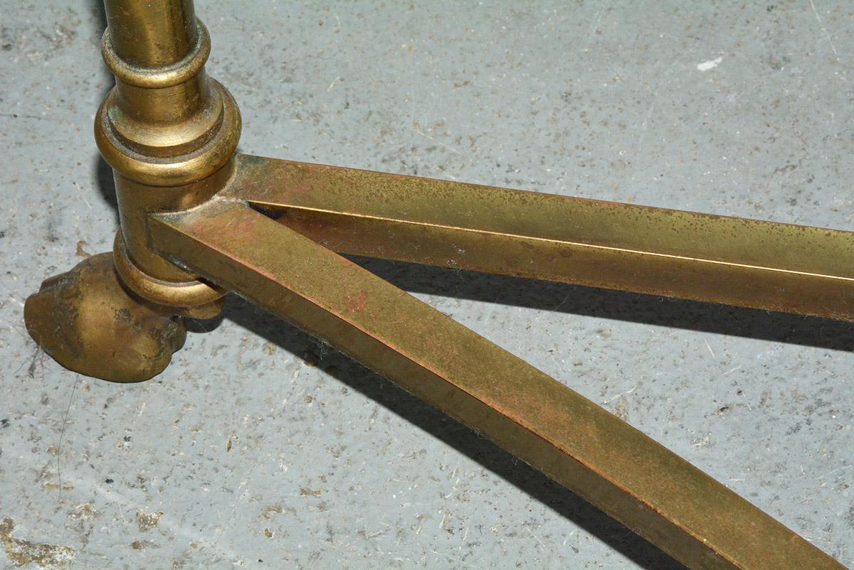 Labarge Style Hoof Footed Brass Demilune Console Table 5
