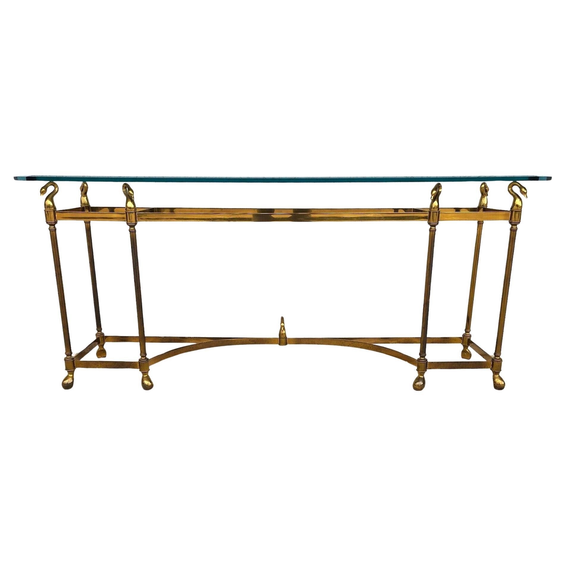 LaBarge Swan Console Sofa Table For Sale
