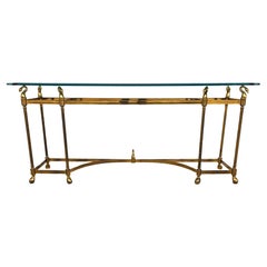 Retro LaBarge Swan Console Sofa Table