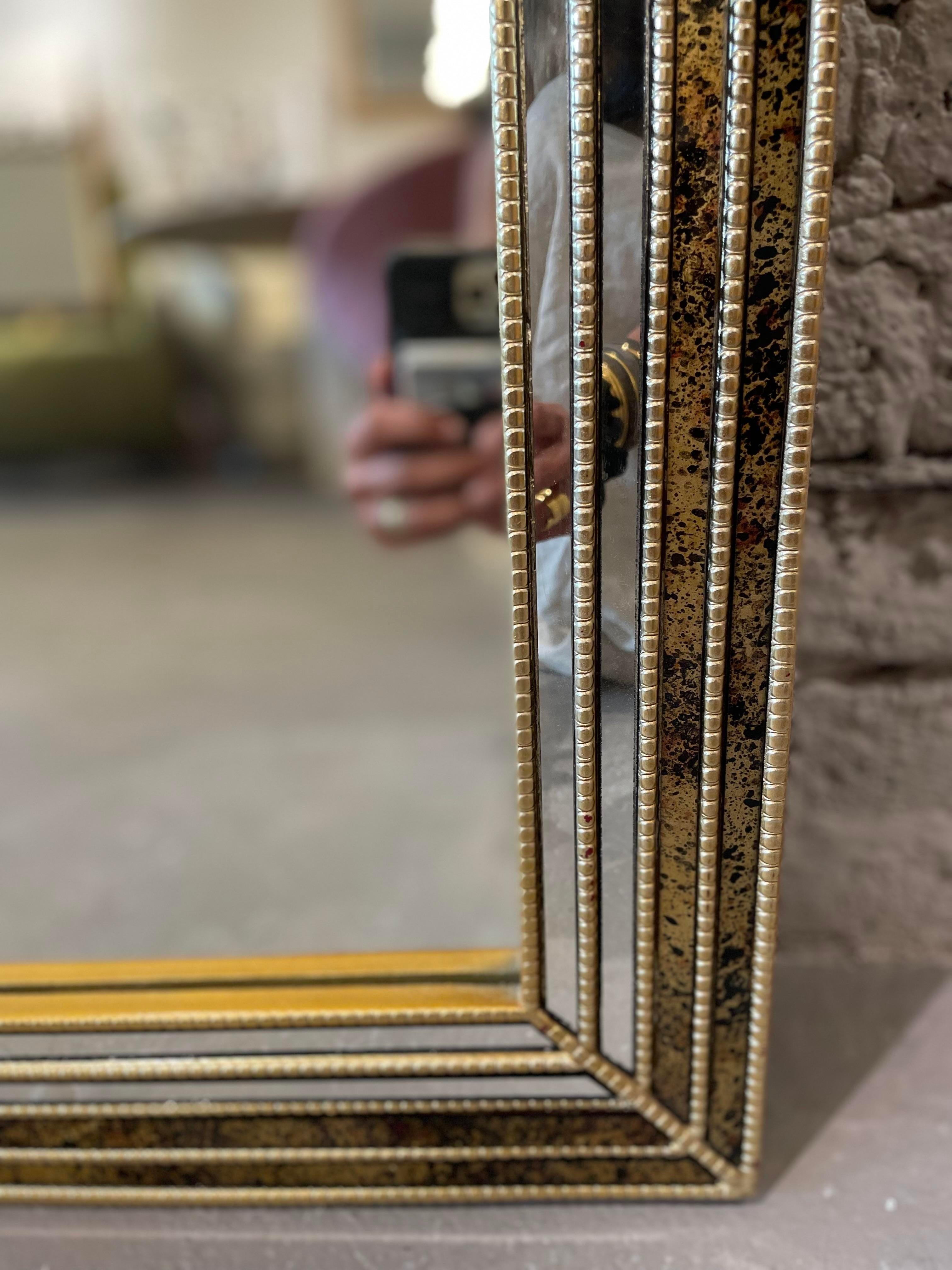 American LaBarge Vintage Mirror 1980s Gold and Tortoise