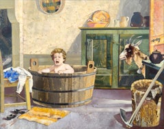 L'Abbandonato' Antike Pietra-Dura-Tafel, signiert Giovanni Montelatici, um 1910