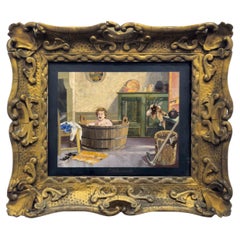 L'Abbandonato' Antike Pietra-Dura-Tafel, signiert Giovanni Montelatici, um 1910