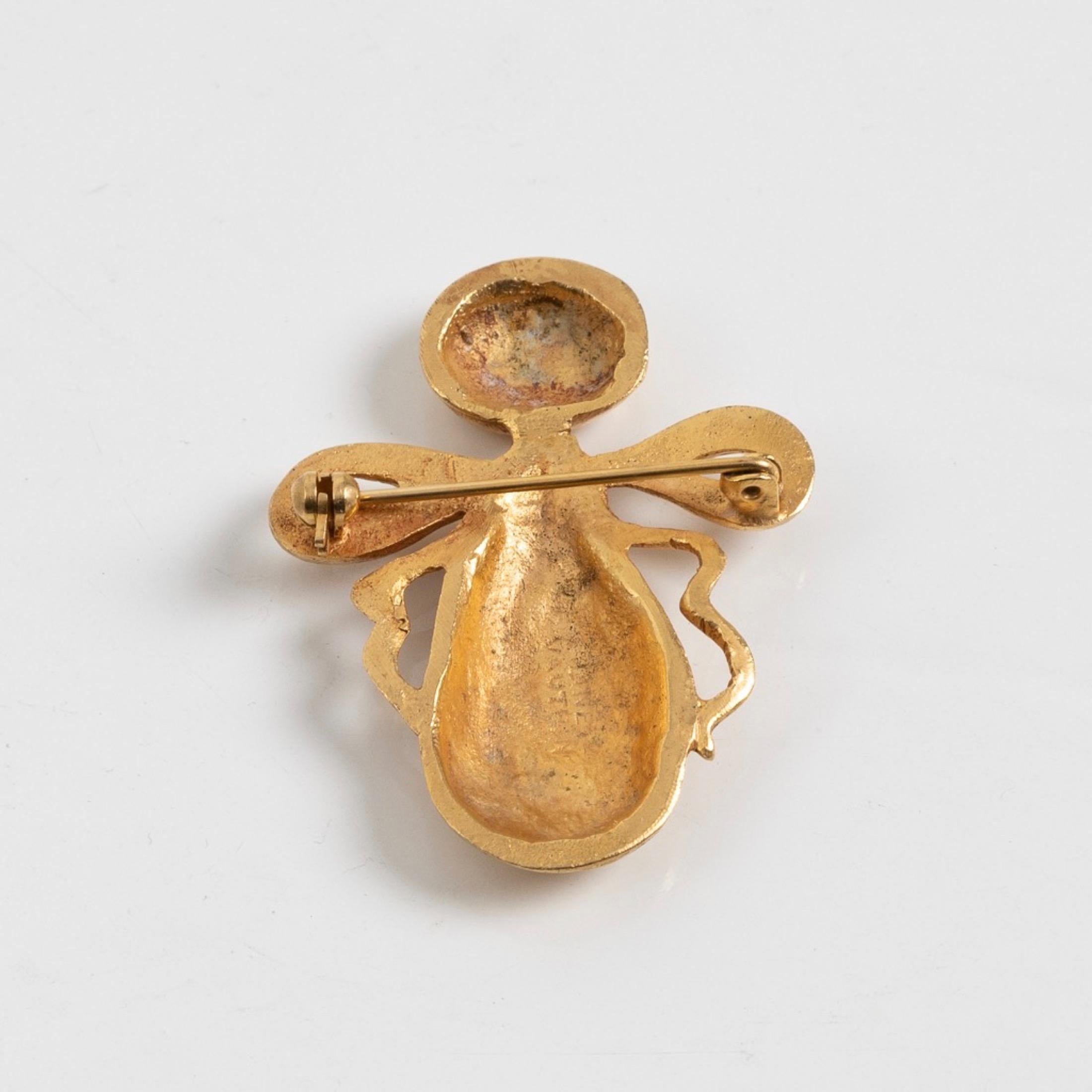 French L’abeille Hybride 'the Hybrid Bee' by Line Vautrin, Gilt Bronze Brooch, France