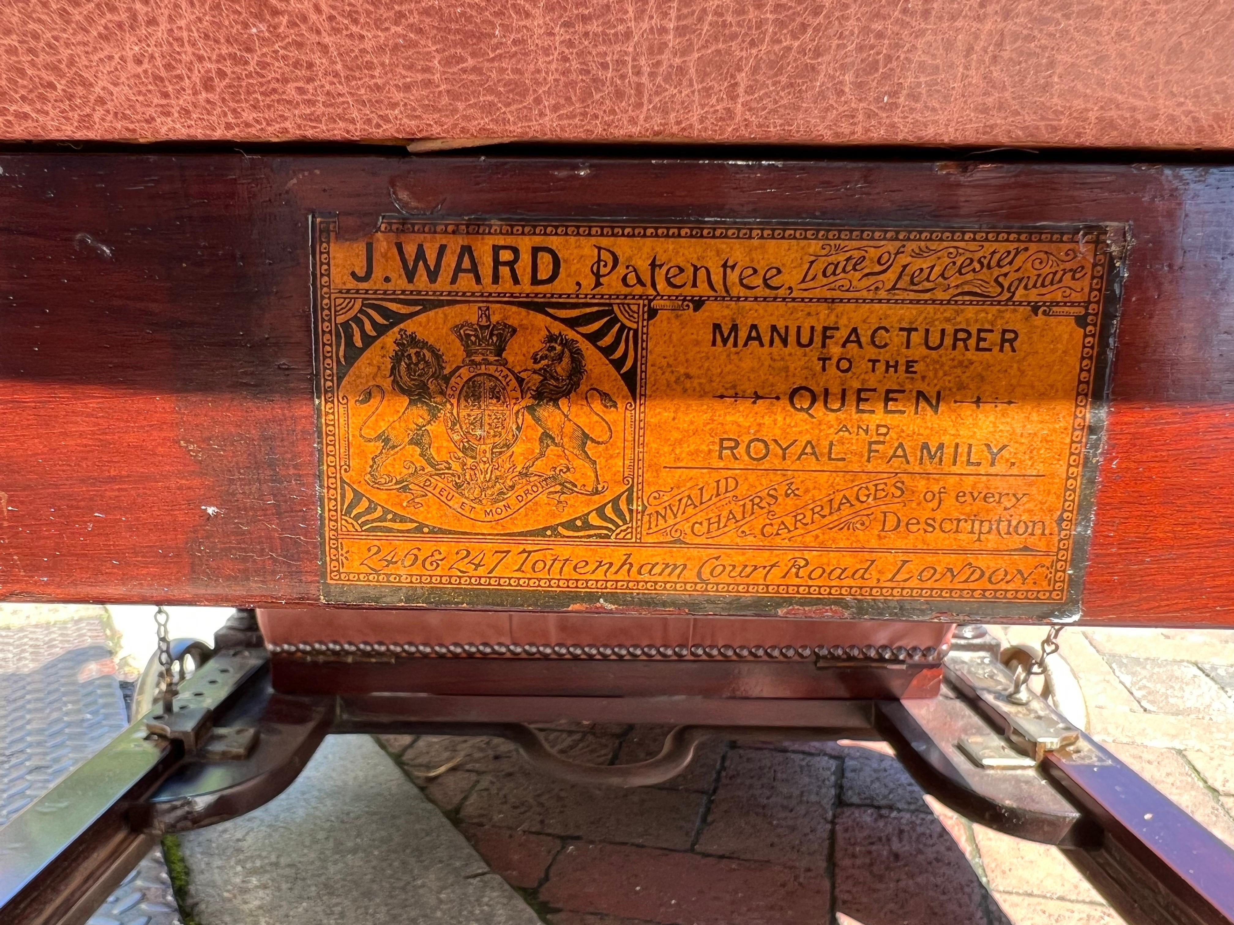 Chaise de bibliothèque mécanique inclinable sur roulettes, étiquetée, fabriquée à Londres au 19ème siècle en vente 4