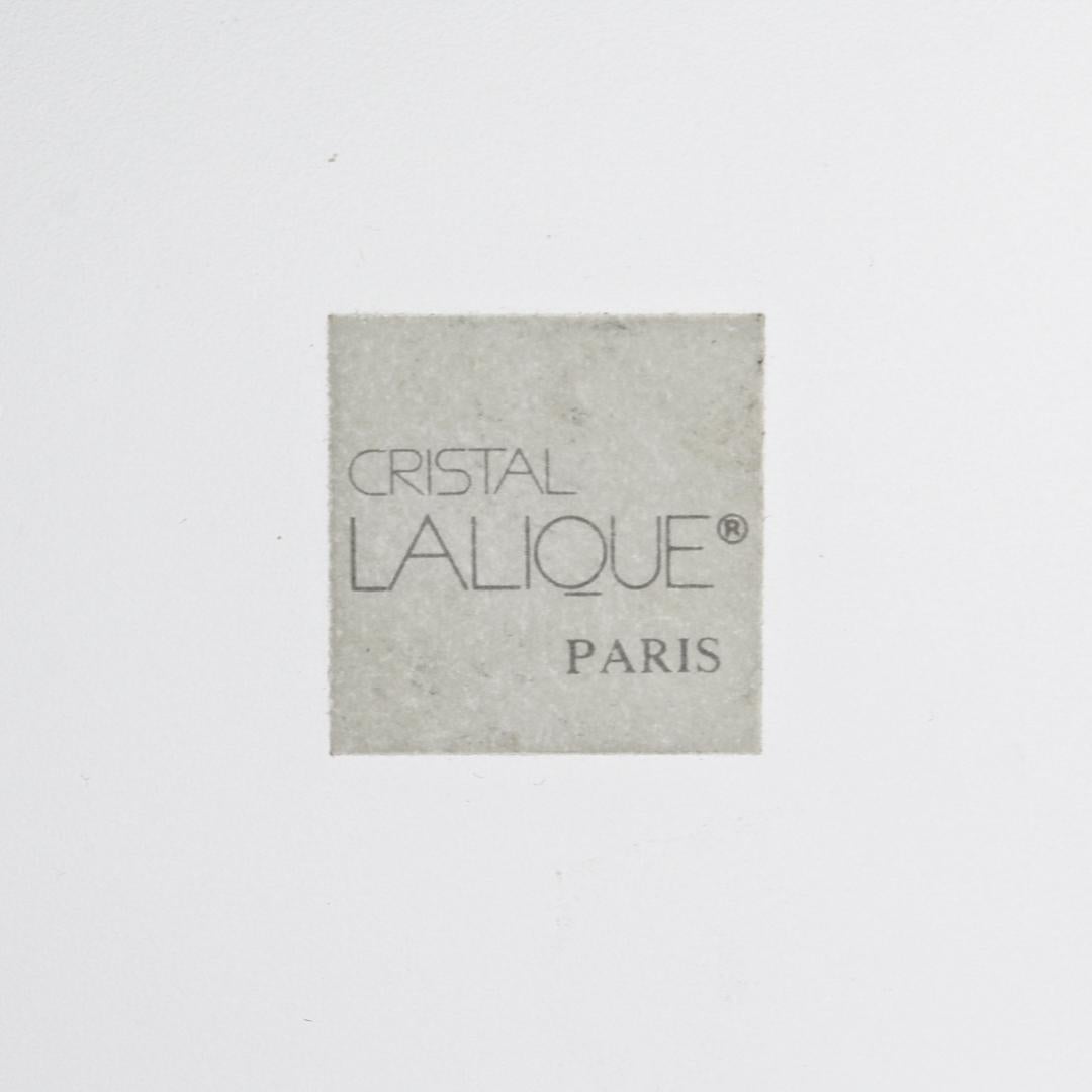 Labeled Lalique Crystal Swans Covered Box For Sale 1