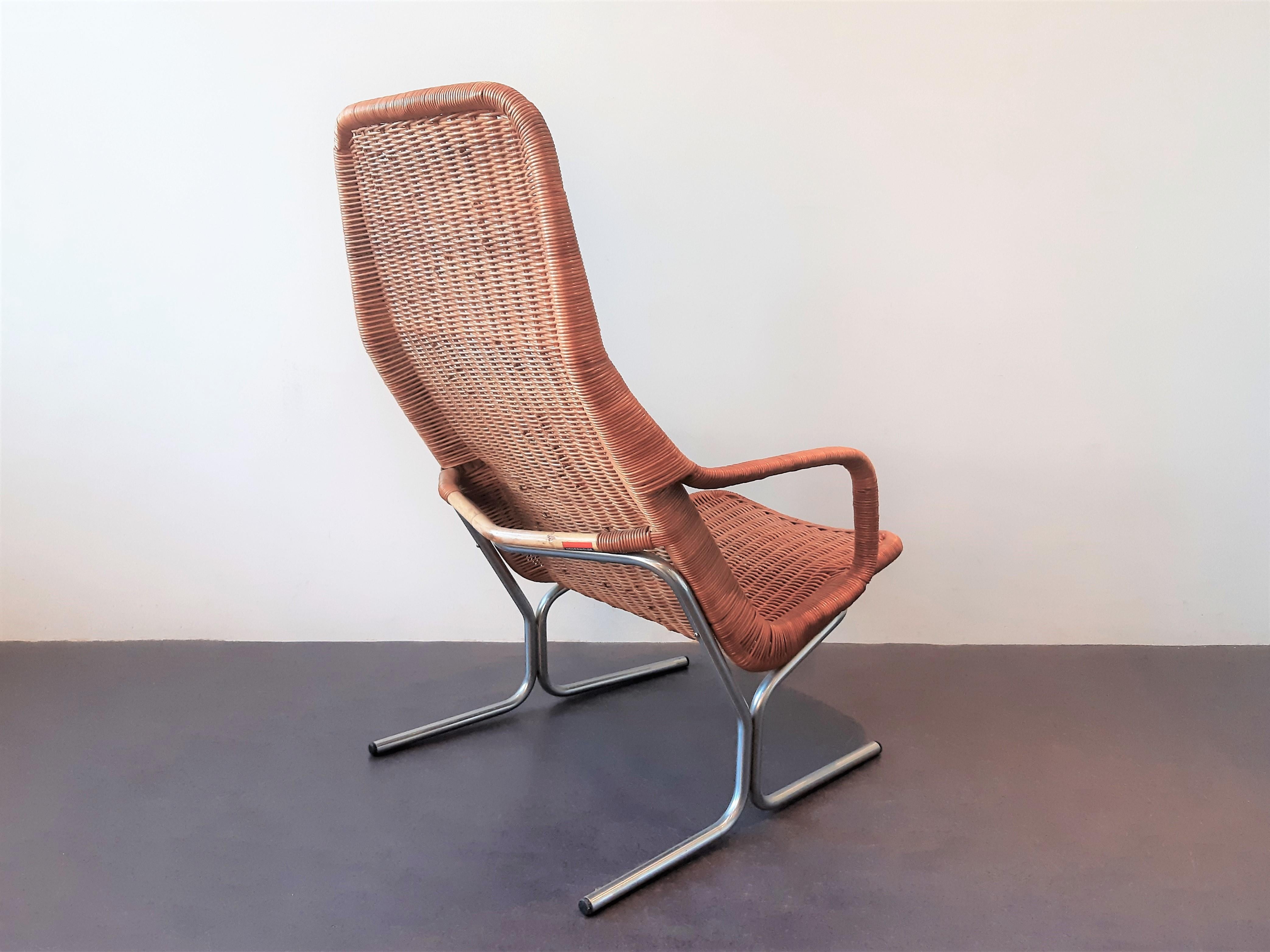 Mid-Century Modern Labelled 514C Lounge Chair by Dirk Van Sliedregt for Gebr. Jonkers, 1960's For Sale