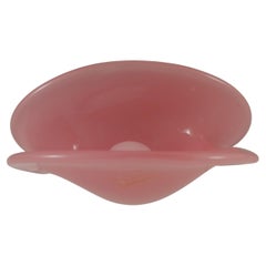 Oball Oball Murano Alabastro rosa e bianco, ciotola/vaso di vongole in vetro etichettato