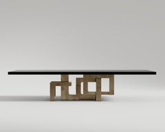Labirinto Dining Table in Patina Bronze by Palena Furniture