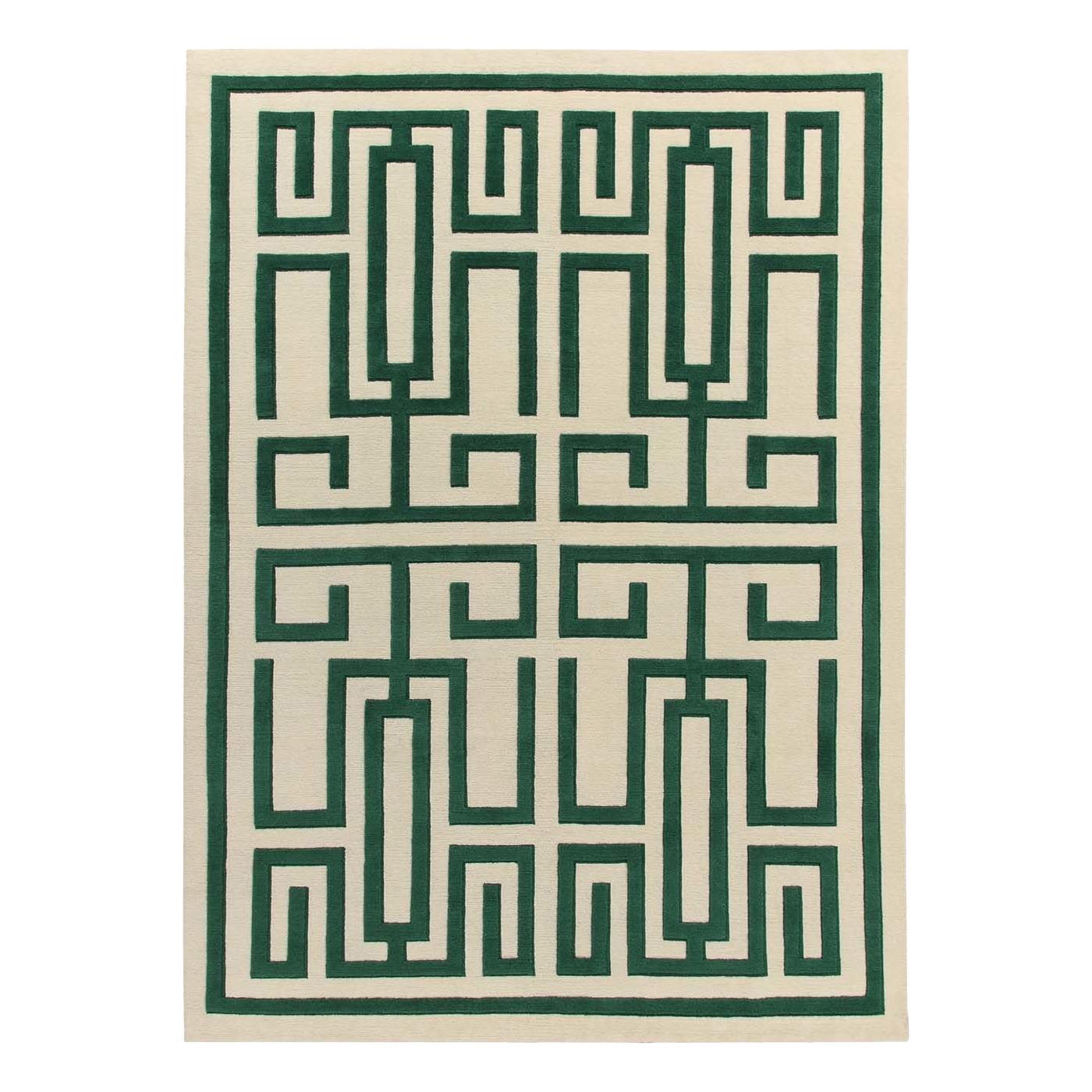 Grüner Labirinto-Teppich von Gio Ponti im Angebot