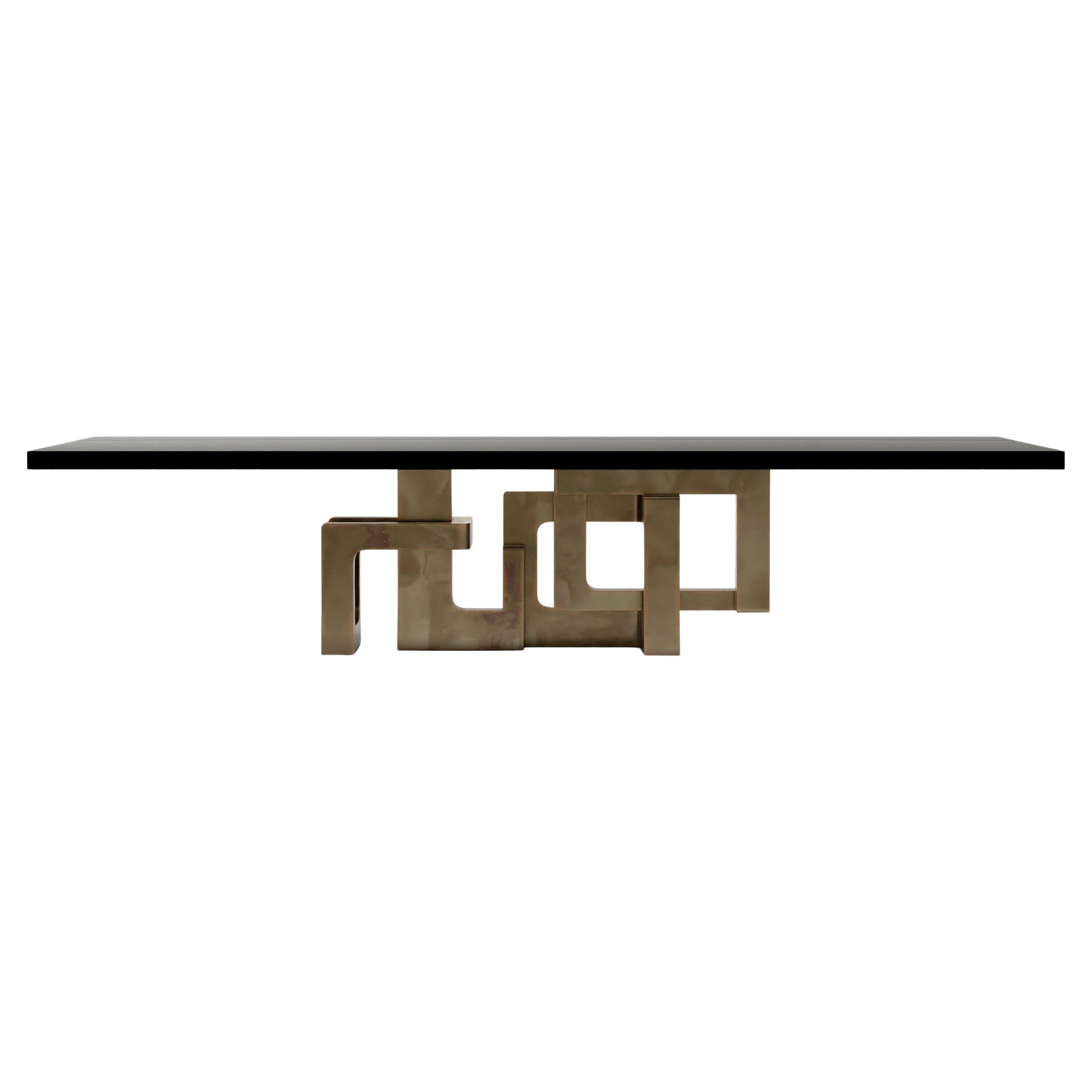 Labirinto Patina Bronze Dining Table by Palena Furniture