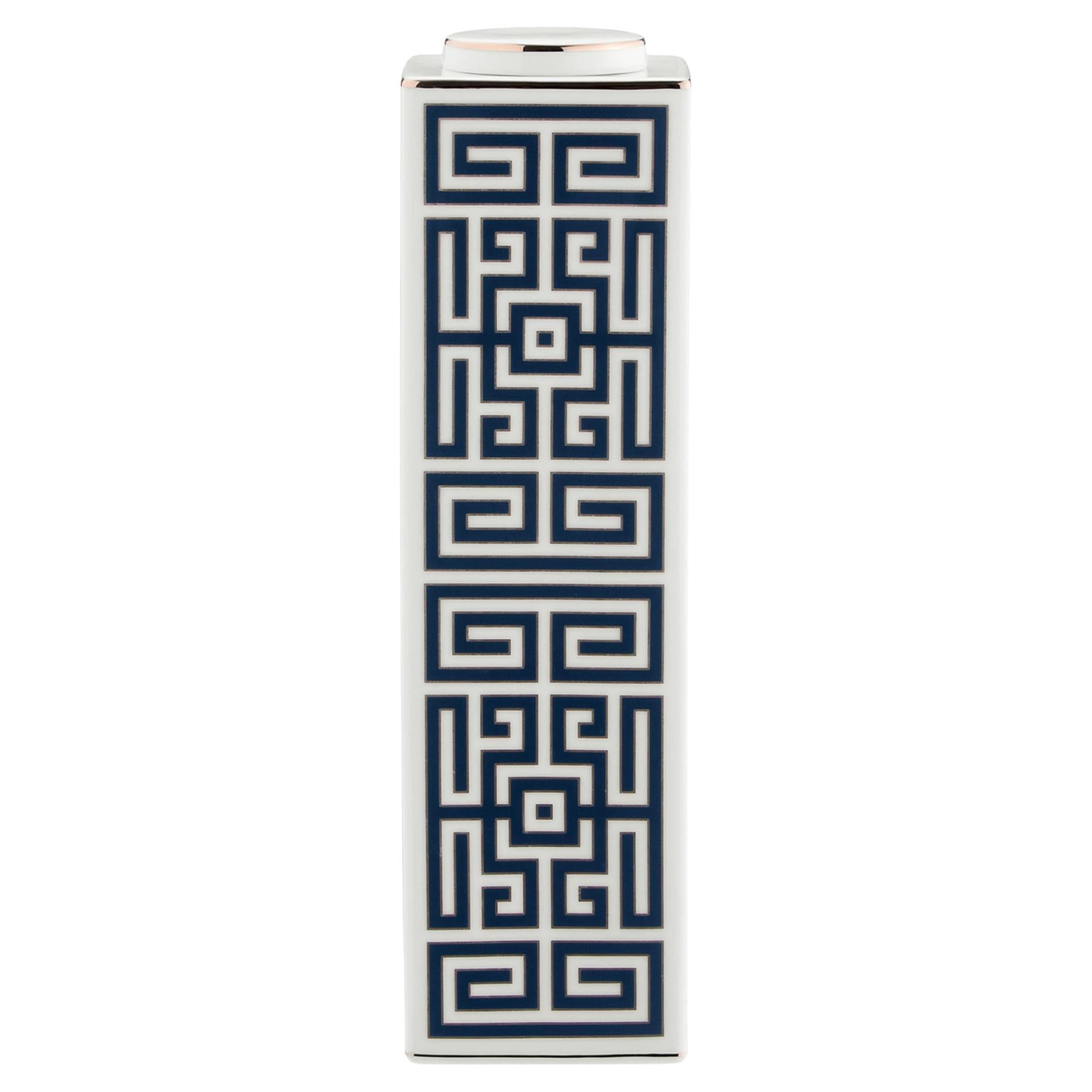 Labirinto Zaffiro Rectangular Vase For Sale