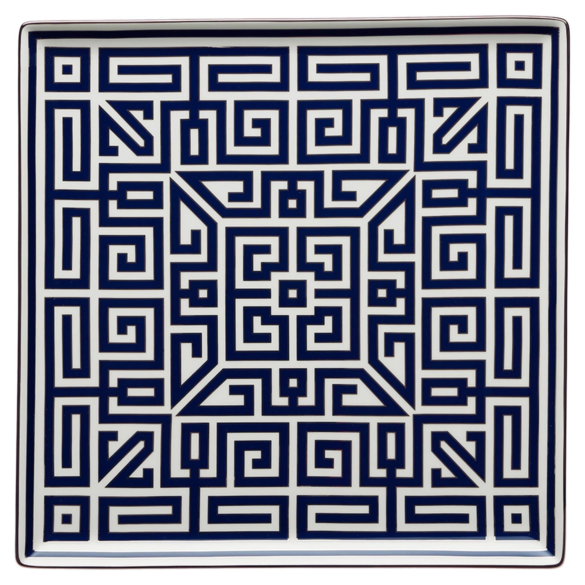Quadratische Ablageschale von Labirinto Zaffiro im Angebot