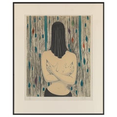 Labisse Félix, Surreal Woman, Lithography, Framed and Signed