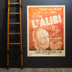 L'ablibi French Movie Poster, Linen Backed, 1937
