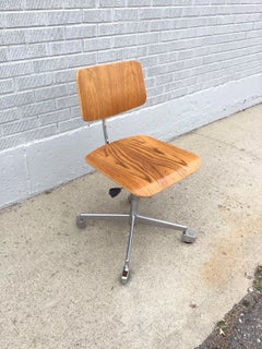 Labofa Office Chair by J. Rasmussen, Molded Plywood & Chrome, 1955