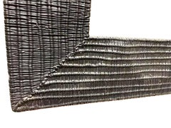 Console / miroir de couloir Laboratorio Avallone encadré de jute et de stuc