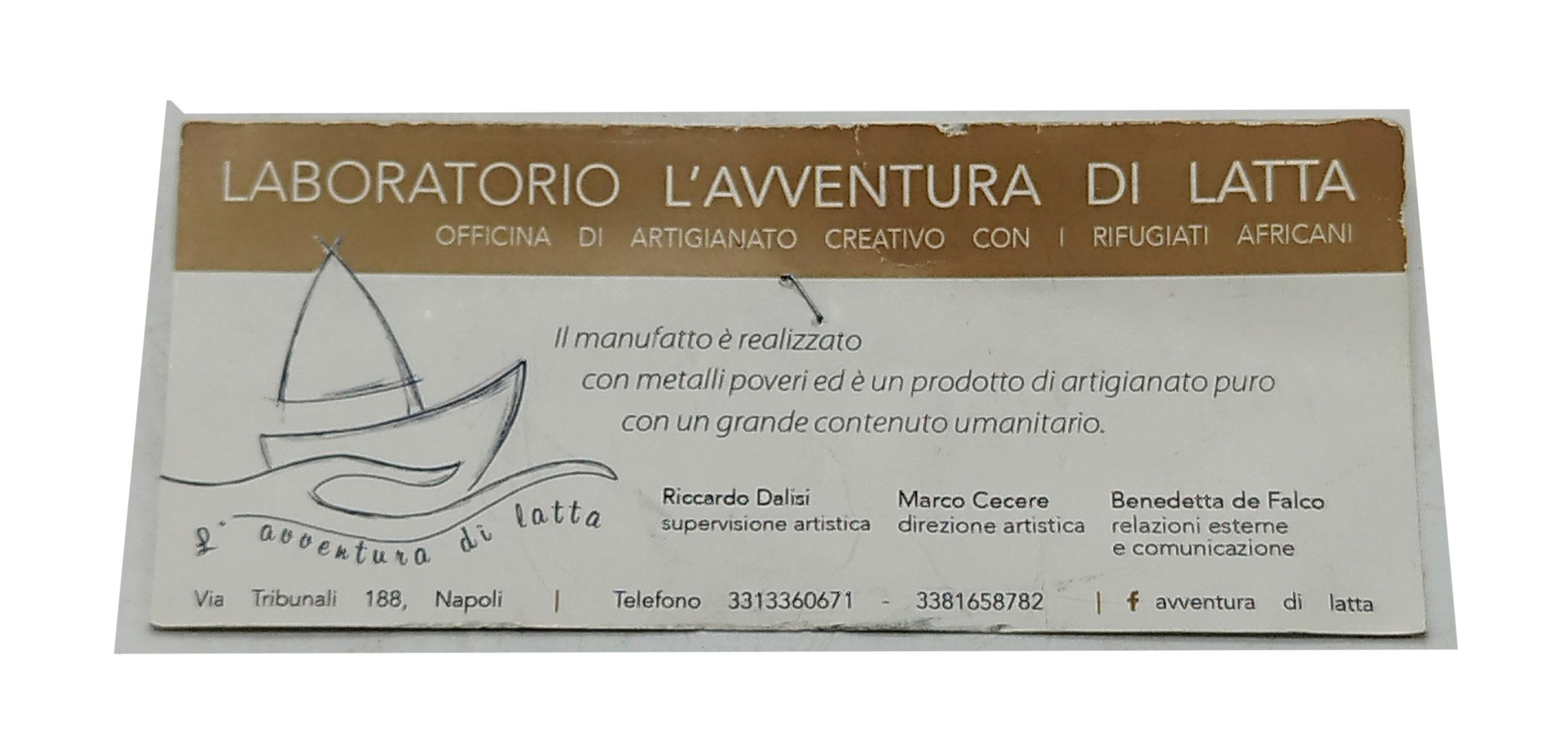 L'Avventura di Latta taller de Riccardo Dalisi Escultura de metal , Italia Hoja de metal en venta