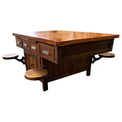 Antique Laboratory Table / Island