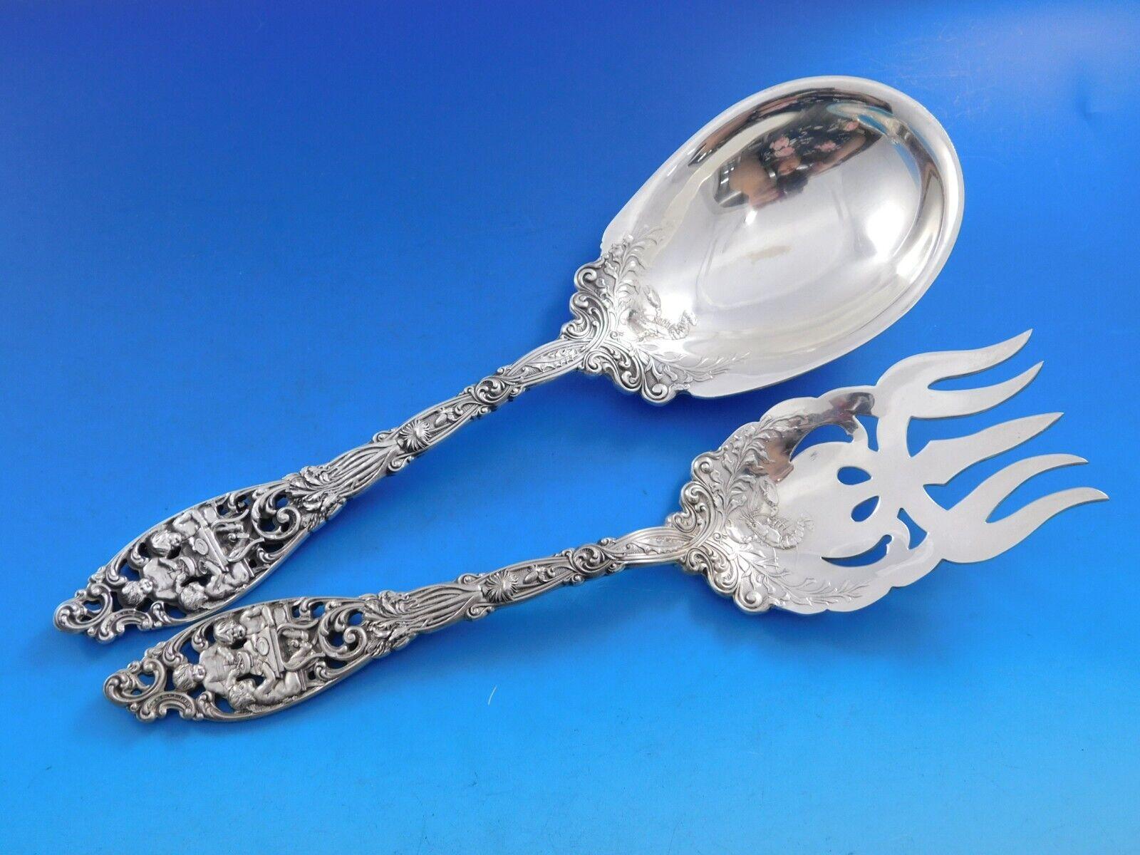 Labores de Cupido by Dominick & Haff Servicio de cubiertos de plata de ley 108 piezas en venta 7