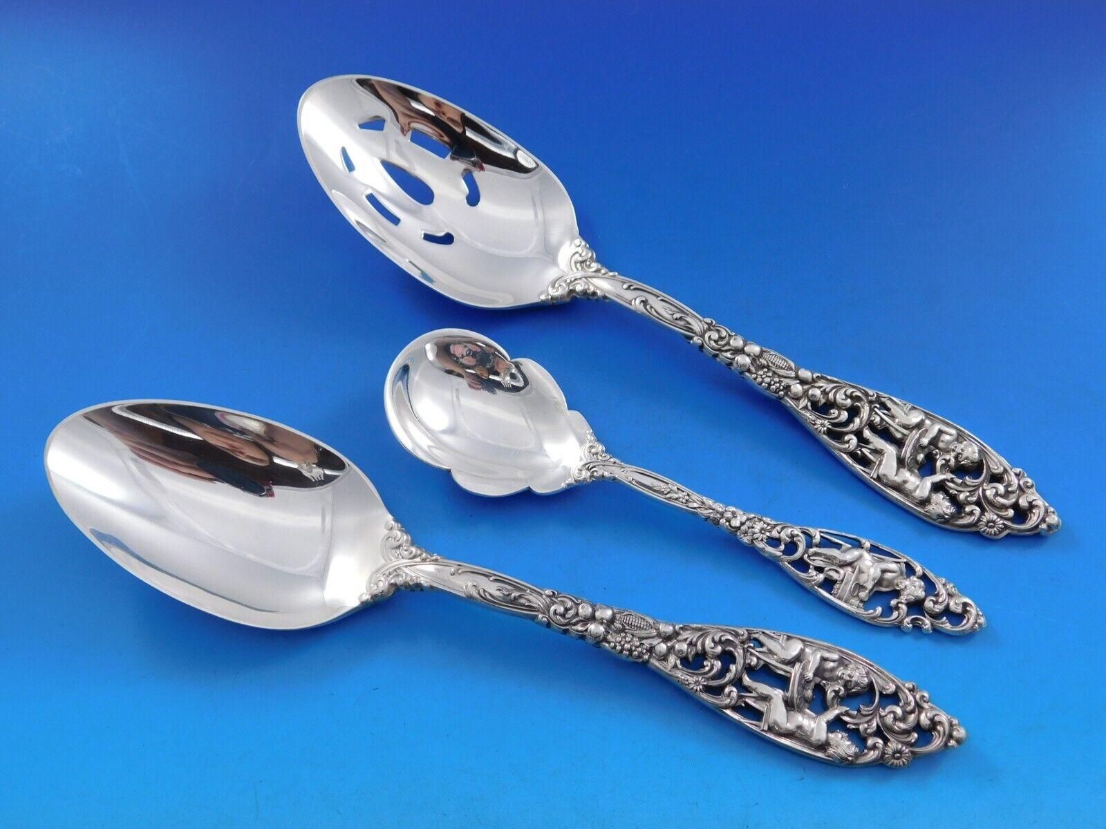 Labores de Cupido by Dominick & Haff Servicio de cubiertos de plata de ley 108 piezas en venta 2