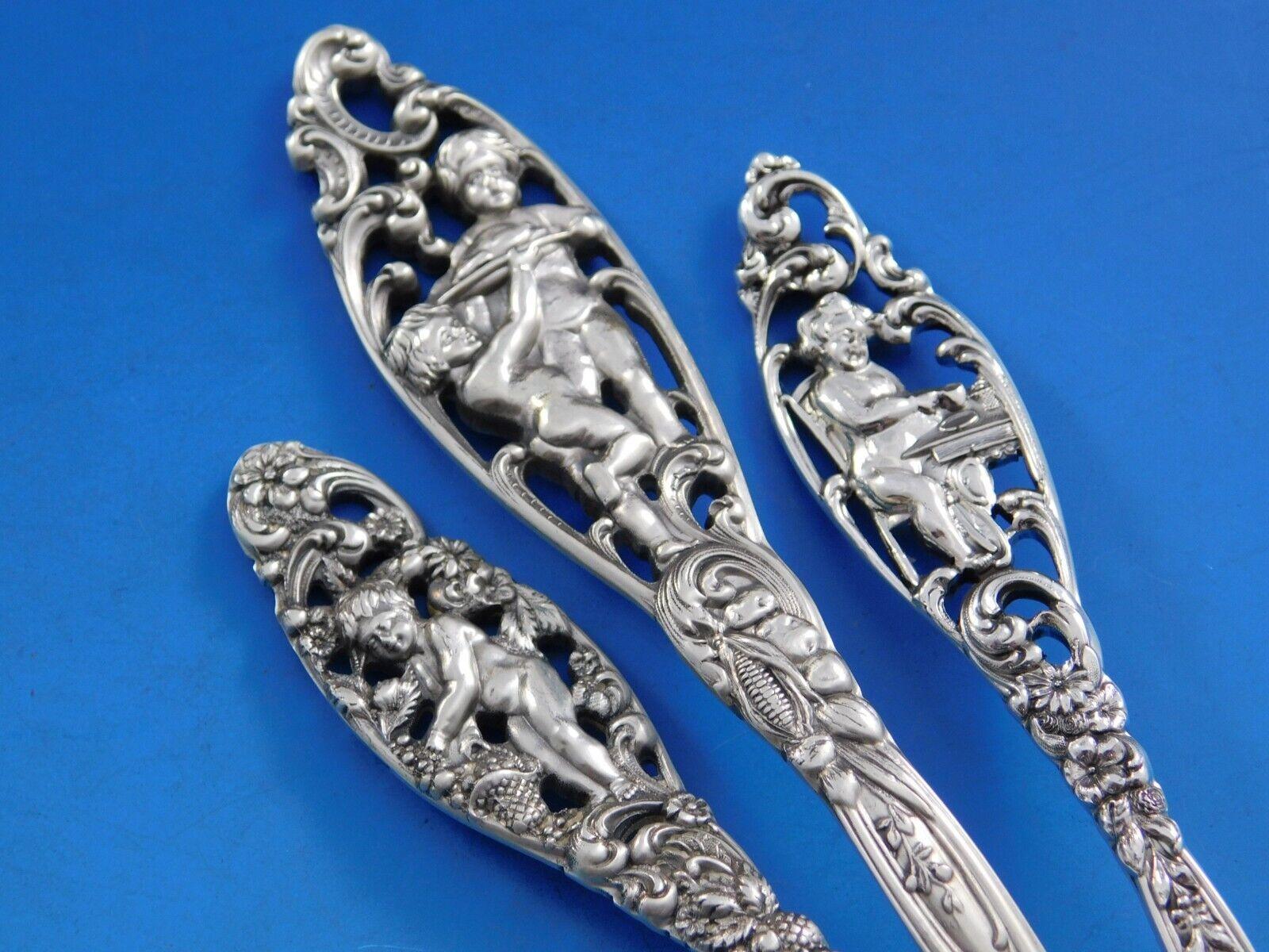 Labores de Cupido by Dominick & Haff Servicio de cubiertos de plata de ley 58 piezas 1