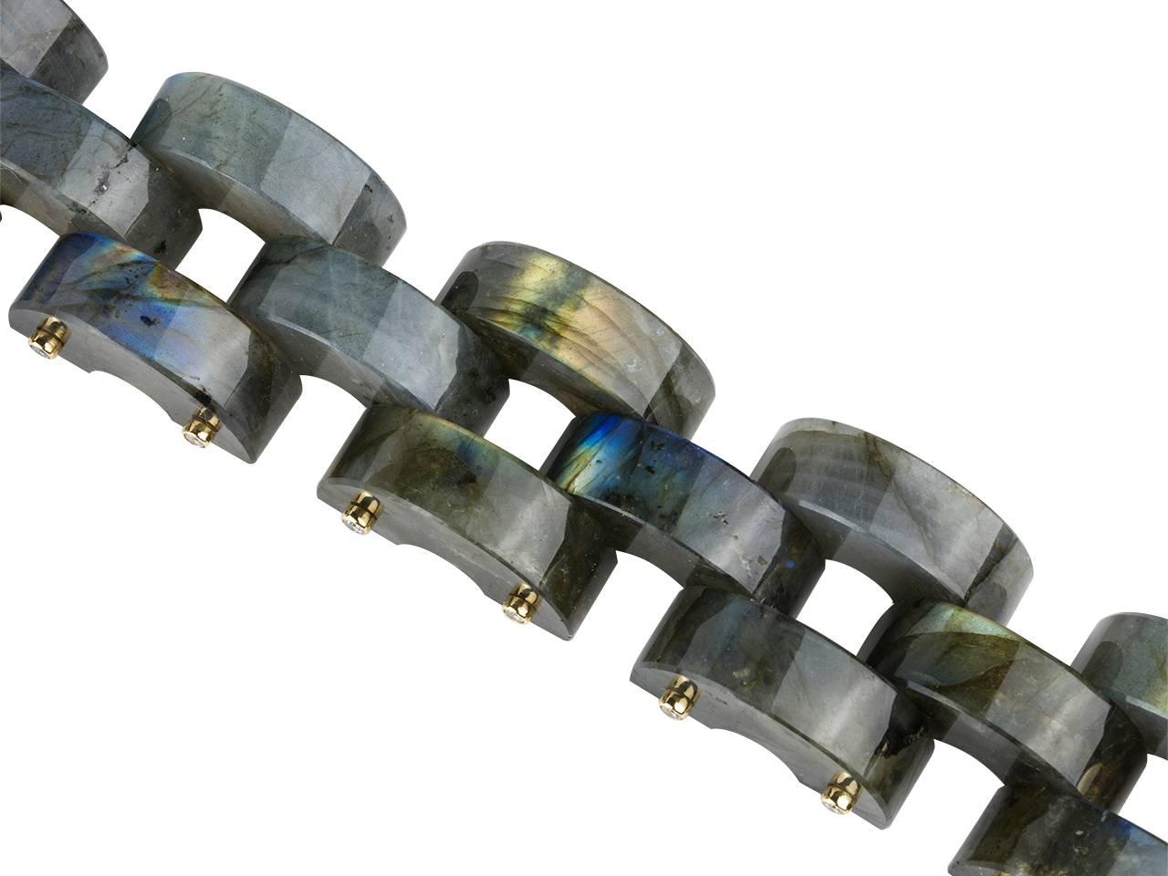 Aletto Bothers Labradorite and Diamond Bracelet  1