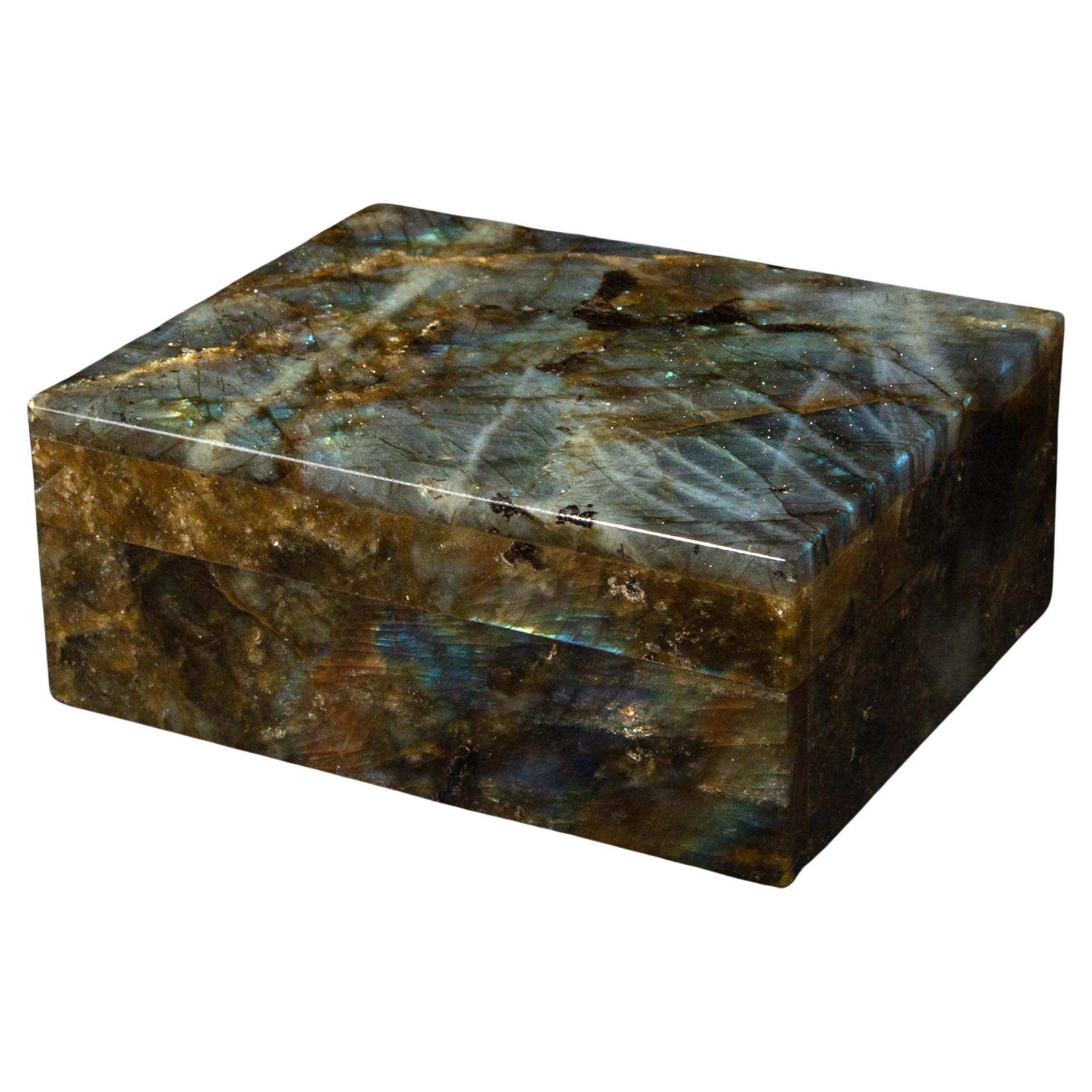 Labradorite Hinged Box, 4.25" For Sale